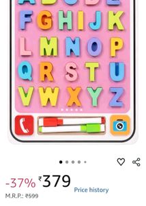 Wooden Alphabet Learning Board 2 in 1