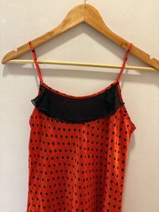 Chic Polka Dot Spaghetti Strap Dress