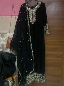 black anarkali suit 💖