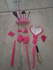 Barbie Makeup Tools Pink Set