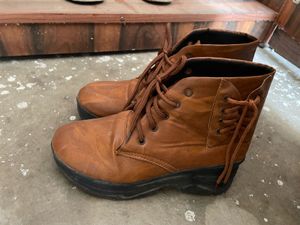 Stylish Brown Wedge Boots
