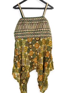 Bohemian Print Asymmetrical plazo & top set