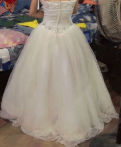 White gown with Embellishments