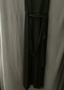 NUON By Westside Tie Up Olive Maxi Dress