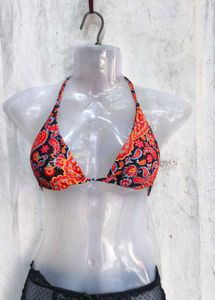 10249. Paisley Print Bikini Top