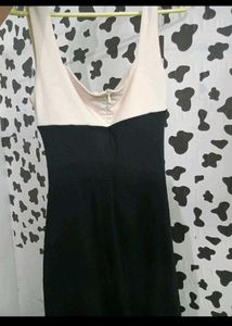 Chic Black &amp; White Midi Dress