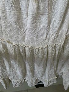 Boho White Tiered Maxi Skirt