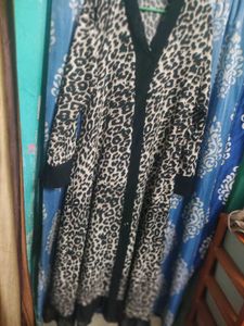 Leopard Print Maxi Dress/ Abaya