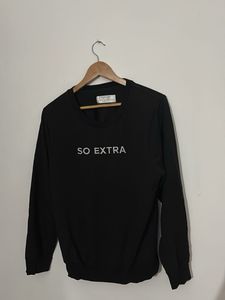 Black "So Extra" Crewneck Sweatshirt