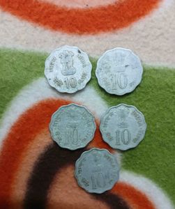 Five Ten &amp; Twenty Paise Commemorative Coins