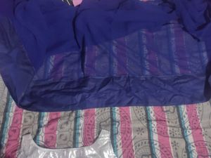 Royal Blue Dress with Silver Stripes