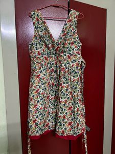Allen Solly Floral Print V-Neck Dress