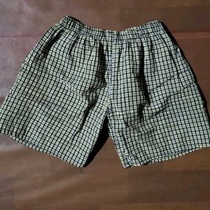 Yellow ghingam shorts