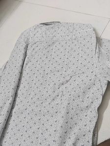 Men's White Printed Casual Shirt