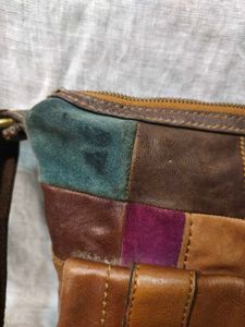 Fossil Boho Patchwork Leather Bag