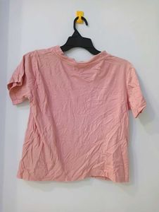 Peach Cropped T-Shirt