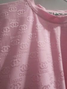 Pink Textured Long Sleeve Top
