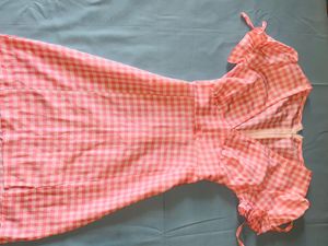 Chic Pink Gingham Mini Dress