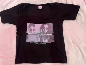 Black Graphic Top