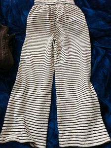 Winter Striped Wide Leg Lounge Pants