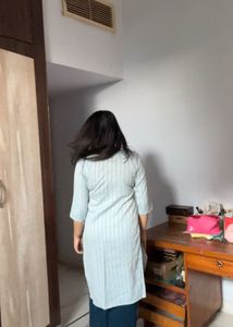 Elegant Striped Cotton Kurta