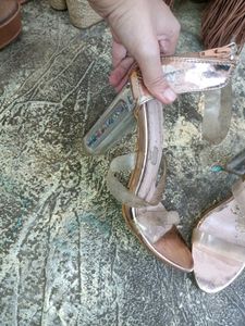 Rose Gold Strappy Heels
