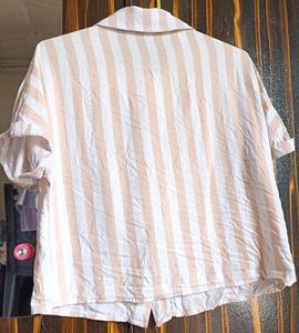 Striped Button-Up Shirt