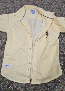 Men's Casual Yellow Shirt 2-4 Years Boy
