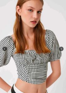 Checkered Crop Top