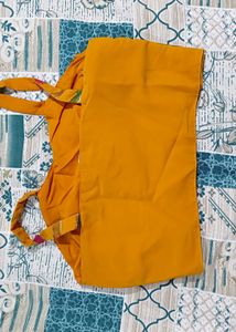 Mustard Embroiderd 3pc set Skirt, Crop top &amp; Shrug