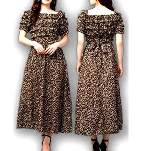 Leopard Print Gown Dress 👗