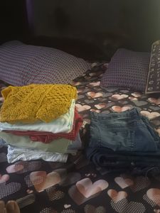 Donation box containing branded clothes - women
