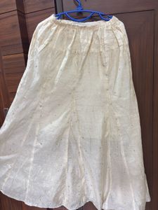 Elegant Cream Ethnic Skirt
