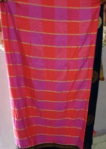 Lightweight Checked Saree with Border