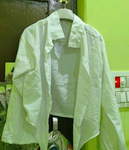 Green Sundress with White Cover-Up