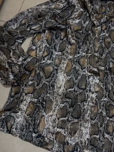 Animal Print Long Sleeve Top