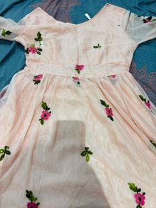 Elegant Floral Embroidered Ethnic Gown