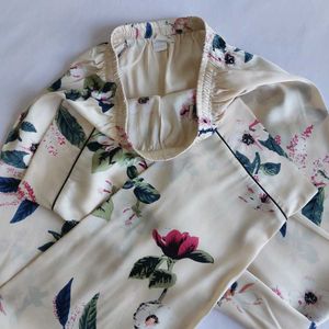 Floral Satin-silk Pajama Pants 🌼🪻