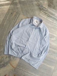 Men's Blue &amp; White Striped Shirt