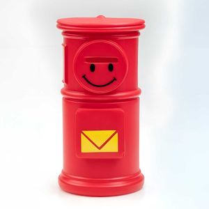 Post Box Piggy Bank for Kids -  Red