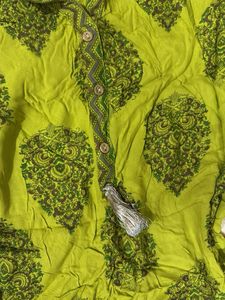 Green Printed Kurta