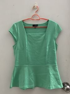 Mint Green Peplum Top