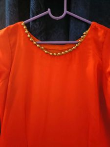 Elegant Orange Kurta Set