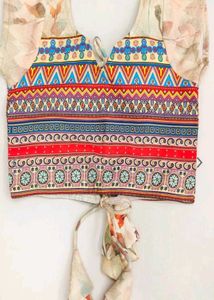 Boho Floral Print Crop Top &amp; Skirt Set