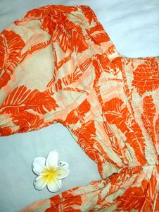 Orange Waist cutout dress for snatched look 🫶✨