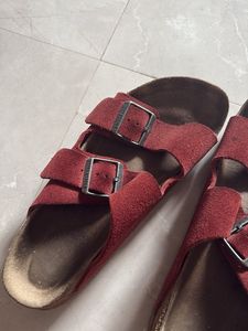 Authentic Suede Birkenstock slippers