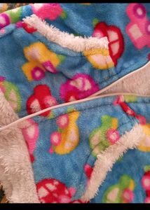 Cozy Blue Car Fleece Hooded Jacket