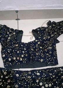 Black Sequined Lehenga Choli Set