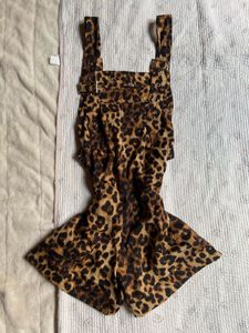 Leopard Print Halter Neck Jumpsuit