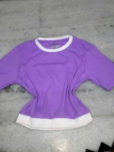 Purple &amp; White Ringer Tee ✨